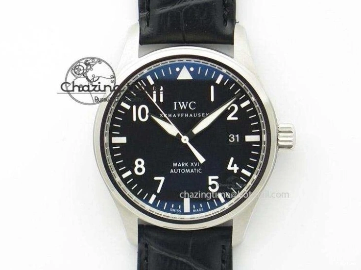 MIROTIME 0510 Durable Big Pilot 5019 Ceramic Case Black Dial Green Markers Asian 23J 7396